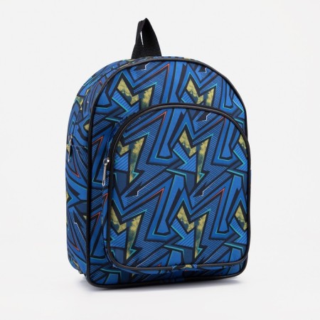 Baby backpack on lightning, external pocket, blue color-4