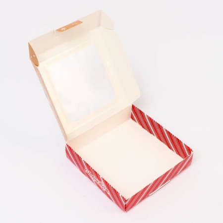 Gift box team with the window "Bullfinch", 13 x 13 x 3 cm-4
