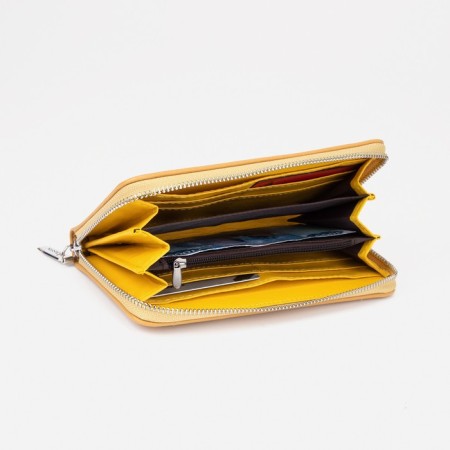 Women's wallet with lightning, yellow color-3