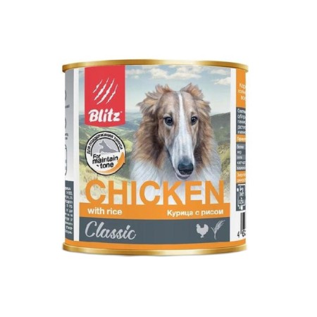 Wet Blitz food for dogs, chicken/rice+, 75 g