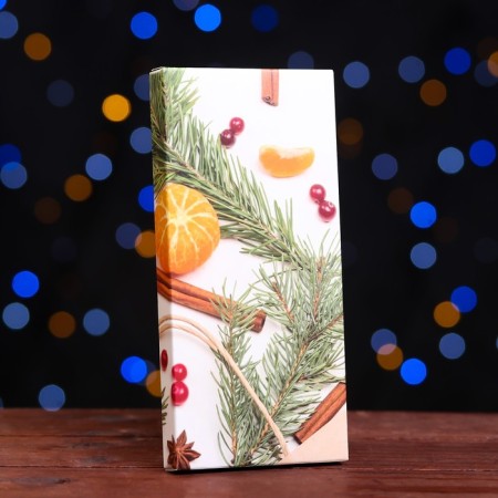 Gift box for tiles of chocolate without a window "Mandarina", 17.1 x 8 x 1.4 cm