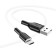 Cable Borofone BX63, microUSB - usb, 2.4 a, 1 m, tpe braid, white