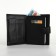 Male purse on magnet 3 in 1, department for auto documents, passports, black color