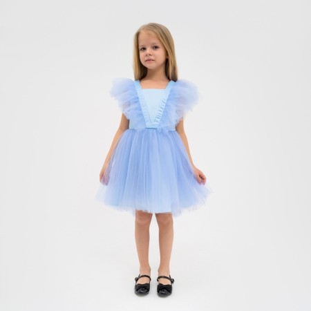 Elegant children's dress KAFTAN, size 30 (98-104 cm), blue-5