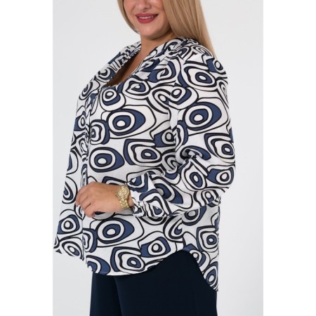 Female blouse, size 74, blue color-5