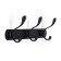 Cappio CVP014 hanger, metallic, three -horn, black color
