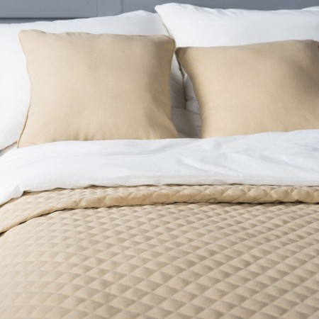 Kaspian set: covering 160 x 220 cm, pillowcase 40 x 40 cm - 2 pcs, beige color-2