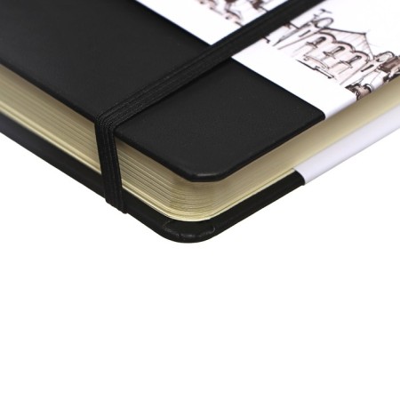 Sketchmarker sketchbook, 130 x 210 mm, 80 sheets, solid cover of artificial leather, black, block 140 g/m2-4