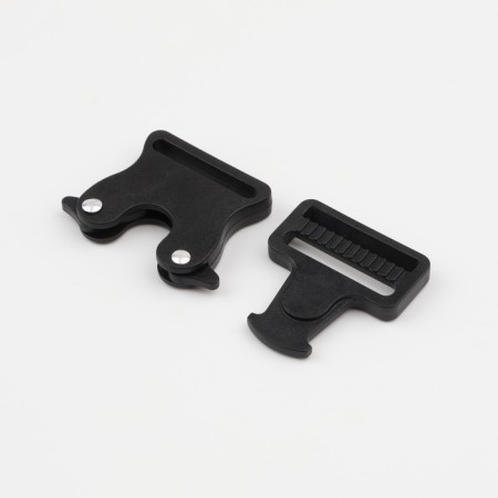 Fastex 25 mm, load up to 40 kg, 5 pcs, black/silver color, price for 1 set-2