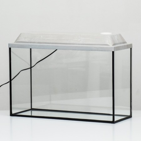 Aquarium rectangular "atall" with a lid, 40 liters, 55 x 21 x 35/40 cm, bleached oak-2
