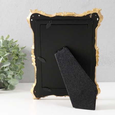 Polystone photo frame 10x15 cm "heather" gold with a mirror 17.1x2x22.3 cm-3