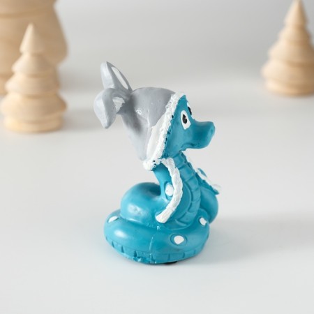 Polystone souvenir "Snake in a hat with hare ears" 3.5x6 cm-1