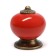 Pen button Dome Ceramics 003, ceramic, red