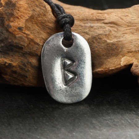 Amulet "Scandinavian runes", Runa Berkan, 21x29mm, metallic-1