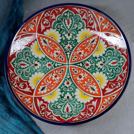 Largan Rishtan ceramics "Patterns", 42 cm, orange-4