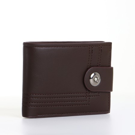 Male purse on a magnet, brown color