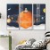 Sticker Plastic Interior triptych "Cosmonauts in space" set of 3 sheets 29.5x61 cm