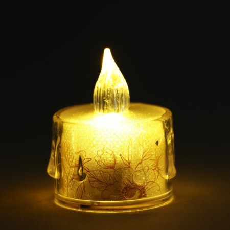 LED candle, mod. SV-23 "Flowers", 5 x 3.8 cm.-2