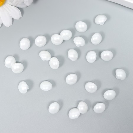 Buttons plastic for creativity on the leg "mother of pearl" set 25 pcs 1.15x1.15 cm-2