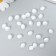 Buttons plastic for creativity on the leg "mother of pearl" set 25 pcs 1.15x1.15 cm
