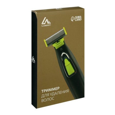 Luazon Ltri-04 hair trimmer, for mustaches/beards, 3 nozzles, battery, black and green-12