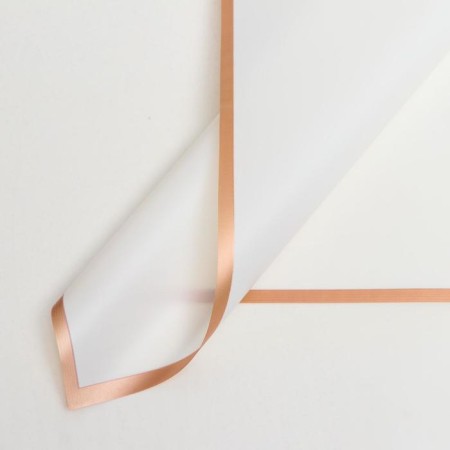 Flower film "Bronze Strip", white, 56 x 56 cm