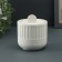 Casket with a lid - the candlestick "lily" 8x8cm, white