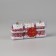 Jewelry decoration "Festive House" (set of 3 pcs) 8x4.5 cm, red-white