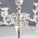 Summary Metal for 5 candles "Pink evening" Color silver 20.5x21x21 cm