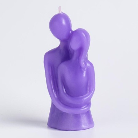 Figure candle "Lovers", 12 cm, lavender-3