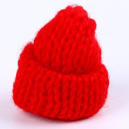 Knitted hat knitted, set 10 pcs., Red color-2