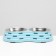 Metal dual bowl on a plastic base 2 x 160 ml, 25 x 14 x 5 cm, blue
