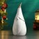 Figure "Round Gnome" 24x10x9cm, white with gilding