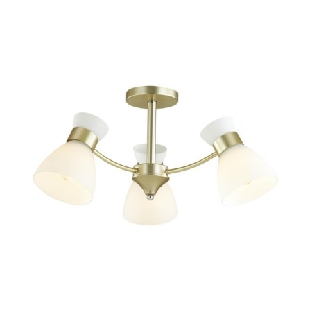 Wilma chandelier, E27 3x40W, color matte gold, white
