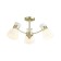 Wilma chandelier, E27 3x40W, color matte gold, white