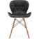 Wooden chair PC-027 array of beech/metal/eco-leather, natural/black 45x53x73 cm