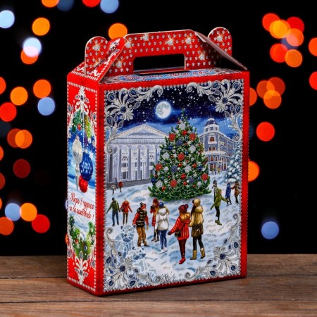 Gift box "on the rink" 16.8 x 7 x 25 cm-1