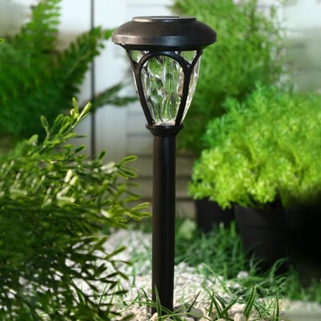 Garden lamp on the sunny battery "Retro", 10 × 39 × 10 cm, 1 LED, glow white glow-2
