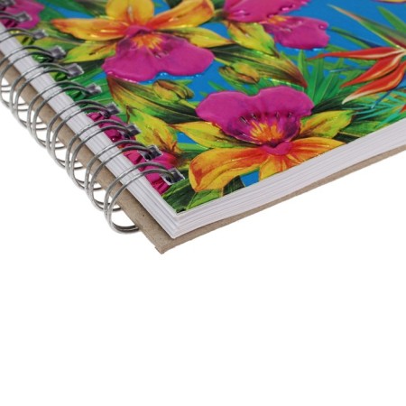Calligrata sketchbook for working markers A5, 50 sheets, "jungle", metallized cardboard with a volumetric pattern, block 90 g/m2-2