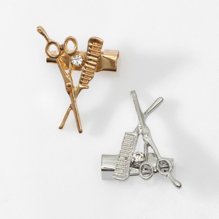 Brooch "hairdresser" mini, color mix (indivisible packing 12 pcs., Price per pcs.)