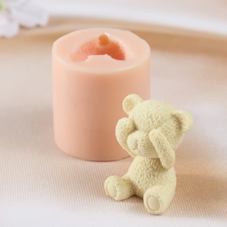 Mold Silicone "Bear Closed Eyes" (Presid. 4x3.5x4.5 cm)-3