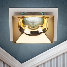 Lamp Built -in era KL 102, IP20, 12W, 82x82x51 mm, white/gold color