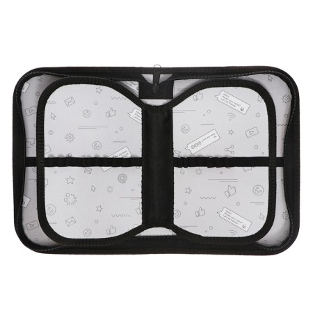 Penal 3 sections, tab inside, 140 x 210 x 40 mm, fabric, calligrata top block "Anime"-5