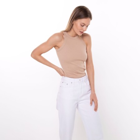 T -shirt female, beige color, size 50-4