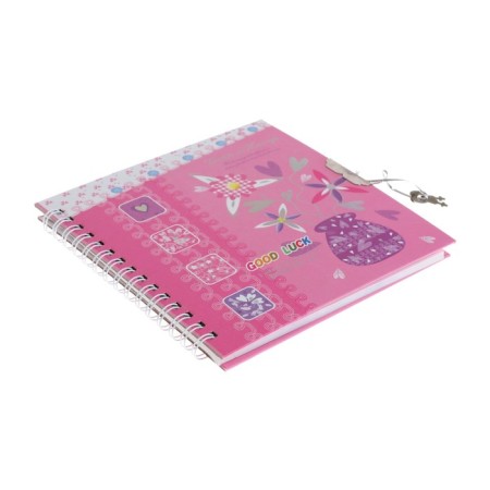 Notebook in a gift box, on a lock, A6, 50 sheets, line, "Butterfly", mix-2