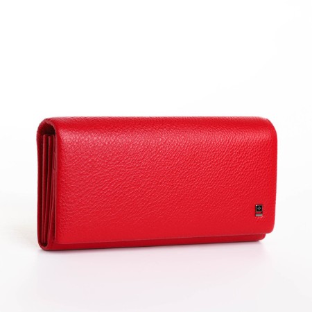 Women's wallet on magnet, red color
