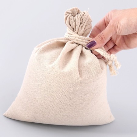 Cotton bag, 20 × 25 cm, 2 kg, with ties, beige-5