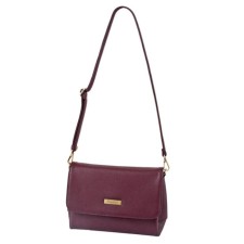 Messenger bag, valve department, burgundy color 17x26x10cm