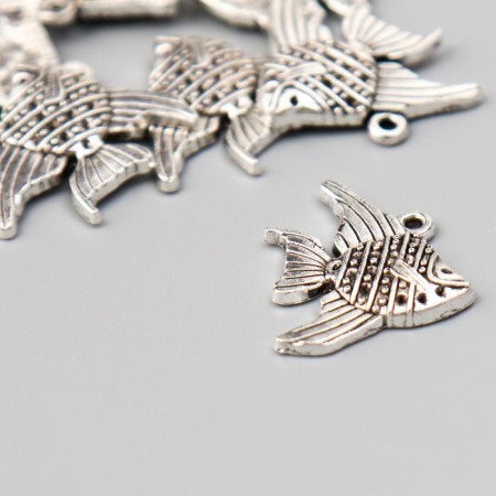 Decor metal for creativity "Pattern fish" (A11934) 2.2x2 cm-1