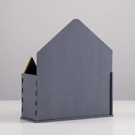 Kashpo wooden 18 × 7 × 20.4 cm envelope "pencils", gray-3